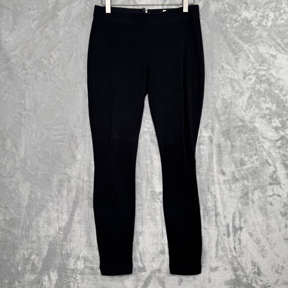 J Crew Pants Womens 6 Black Ponte Knit Stretch Pull On Slim Career Capsule - Picture 1 of 13